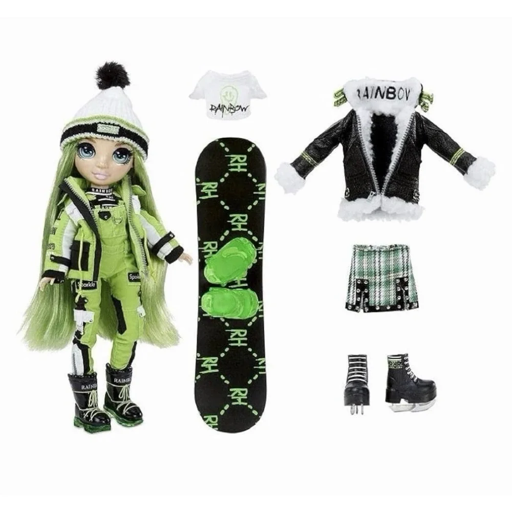 Rainbow High Winter Break Jade Hunter Green Winter Break Fashion Doll & Playset‎